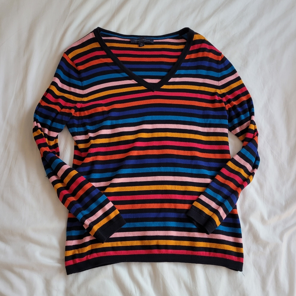 Tommy Hilfiger Rainbow Stripped Sweater
